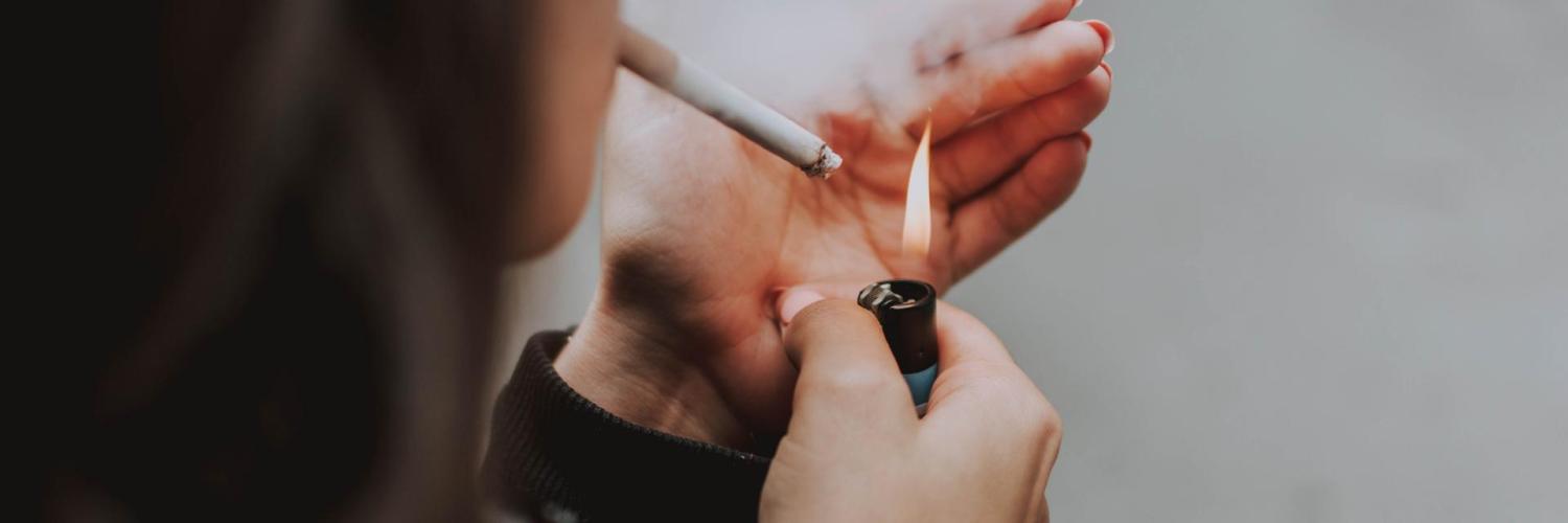 lady smoking cigarette