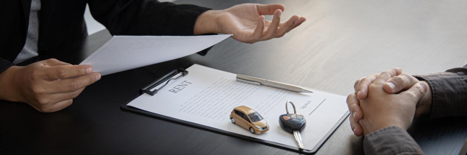 Signing rental contract