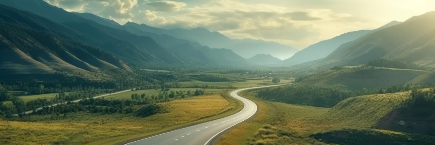 Car on open road