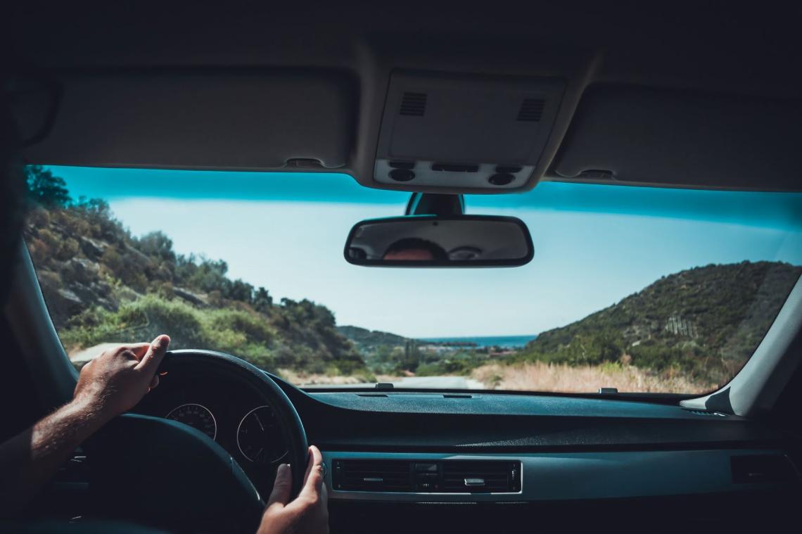Windscreen and mirror view