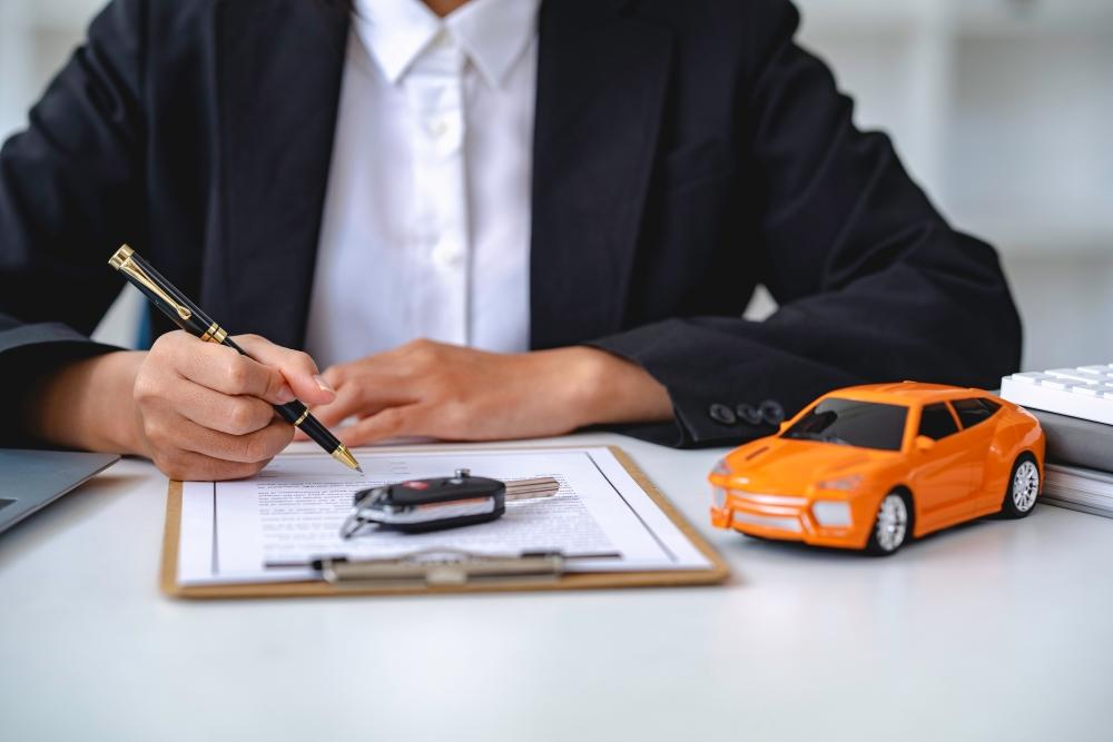 Man signing contract